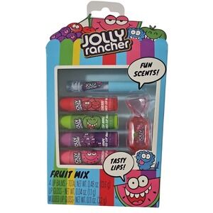 Jolly Rancher Candy Scented‎ Mix Lip Balm & Lip Gloss Set New Sealed 6pcs